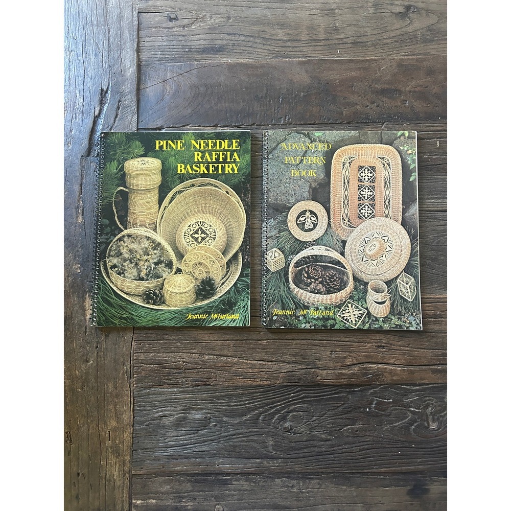 Jeannie McFarland Pine Needle Raffia Basketry & Advanced Pattern Book 2 Vol Set - Picture 6 of 9